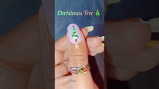 Christmas Tree🎄Nailart Design 💅christmas nails nailartyoutubeshorts shortsfeed jinglebells yt [upl. by Benedetta]