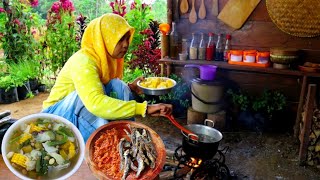 Masak sayur asam belimbing wuluh ala desa yang enak sambal terasi amp ikan asin masakan desa [upl. by Rickie]