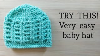 Easy and Adorable Crochet Baby Hat 03 Months  You Must Try This Beginner Friendly Pattern [upl. by Nicoline]