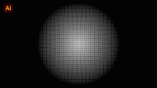 How to Circle Halftone Dots Effect  Step by Step  Illustrator Tutorial [upl. by Fasto]