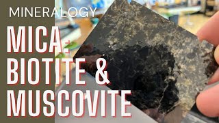 Discussing Minerals Mica  Biotite amp Muscovite [upl. by Ynoble]