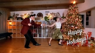 A Steve and Chanzie Christmas  Dancing to Sleigh Ride by Harry Connick Jr [upl. by Mcclure838]