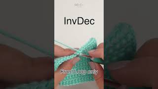 Invisible Decrease  InvDec crochettutorial [upl. by Ariaet]