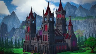 Minecraft How To Build A Dark Cathedral  Tutorial [upl. by Nrobyalc]