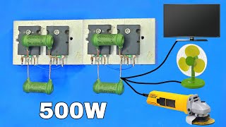 Make Inverter 12v To 220v500W Inverter Using Transistor [upl. by Einallem239]