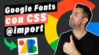 Cómo Importar fuentes de Google fonts en CSS con Import [upl. by Casabonne]