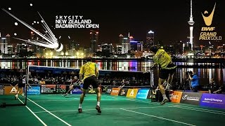 SKYCITY New Zealand Badminton Open 2015 Quarter Finals Court 2 [upl. by Bergh]