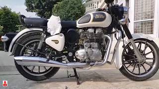 Unboxing Swagman Exhaust  RE Bullet Classic 350  Stock vs AfterMarket Exhaust [upl. by Refiffej]