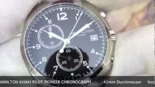 HAMILTON KHAKI PILOT PIONEER CHRONOGRAPH H76512133 wwwolfertco [upl. by Gadmann]