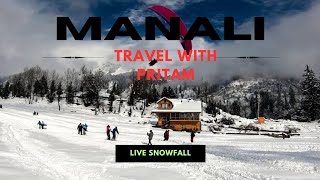 Manali Live Snowfall manalitrip snowfall mallroadmanali manali manaliinwinters travelblogger [upl. by Kallick]