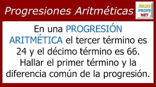 PROGRESIONES ARITMÉTICAS  Ejercicio 3 [upl. by Ieluuk]