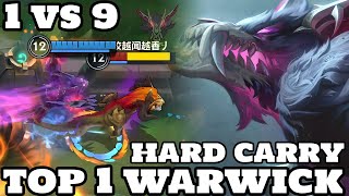 Wild Rift Warwick  Top 1 Warwick Gameplay Rank Grandmaster [upl. by Gottlieb]