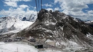 Marmolada as seen from Sass Pordoi cable car  Trentino Dolomites Italy [upl. by Eloisa767]