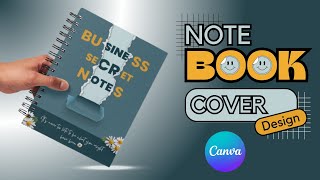 Notebook Cover Design in Canva  Business Notebook Cover  Book Cover Design [upl. by Ahtimat]