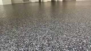 Epoxy Floor Coating with Clear Coat Application [upl. by Rinna695]