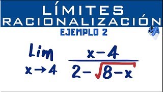 Solución de límites por racionalización  Ejemplo 2 [upl. by Solahcin]