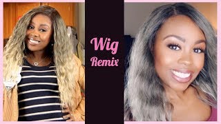 Wig Remix  How to dye your Synthetic Wig Gray  Under 10 [upl. by Armyn435]