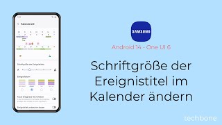 Schriftgröße der Ereignistitel im Kalender ändern  Samsung Android 14  One UI 6 [upl. by Nimajneb45]