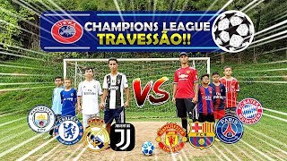 UEFA CHAMPIONS LEAGUE DO TRAVESSÃO 2019 QUARTAS DE FINAL DESAFIOS DE FUTEBOL 01 ‹ Rikinho › [upl. by Niattirb]