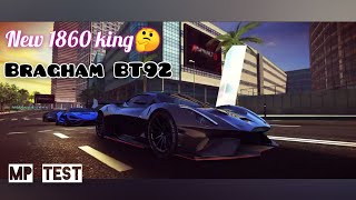 Asphalt 8  New 1860 king🤔 Brabham BT62 mp test update 63 [upl. by Akemyt]