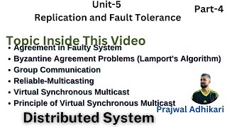 Agreement in Faulty system  Byzantine Agreement Problems with examples  ReliableMulticasting [upl. by Anertac]