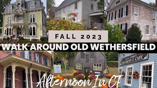 Old Wethersfield CT fall Halloween walk around 2023 [upl. by Draw]