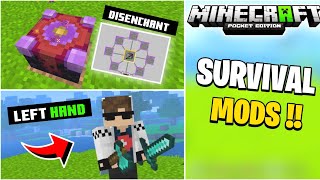 Top 5 Incredible Mods For Minecraft PE Survival  Best Mods And Addon For MCPE [upl. by Ortrude434]