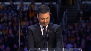 Jimmy Kimmel emotional speech at memorial for Kobe Bryant and Gianna Bryant [upl. by Odranreb912]