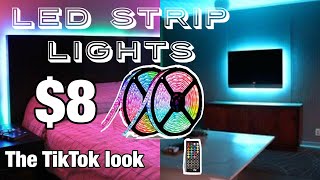 BEST LED STRIP LIGHTS FOR  8  SHEIN COLOR STRIP LIGHT INSTALLATION [upl. by Powell]