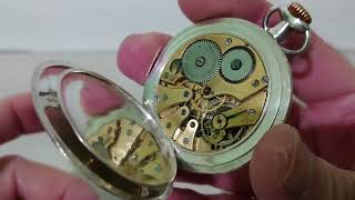 ANTIQUE TAVANNES STERLING POCKET WATCH [upl. by Bright]