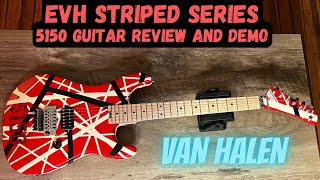 EVH Striped Series 5150 Guitar Review  Red White And Black  Eddie Van Halen [upl. by Murrah]