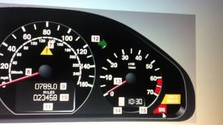 Mercedes E Class W210 SRS Airbag Warning Light  How To Turn It Off [upl. by Atteve791]