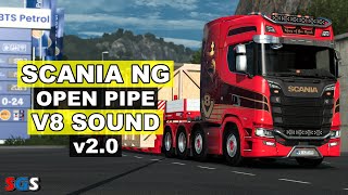 ETS2 149 Scania NG Open Pipe V8 Sound 20 by Kriechbaum [upl. by Anelec]