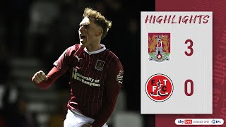 HIGHLIGHTS Northampton Town 3 Fleetwood Town 0 [upl. by Araek]