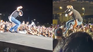 Tim McGraw Falls Into The Crowd 😳 [upl. by Lrem632]