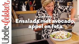 Ilse kookt salade met avocado appel en feta [upl. by Haissi959]