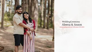 Wedding Ceremony of Aleena amp Anson [upl. by Ayekehs]