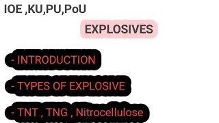 Explosive  5 Marks Sure  IOEKUPUPoU exam [upl. by Staten972]