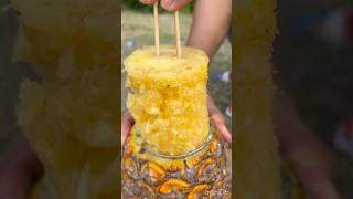 Survival SkillsSIMPLE livings in the forestEasy way to peel pineapple funny shorts shortvideo [upl. by Ppik]