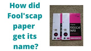 What does Foolscap paper mean [upl. by Ykceb]