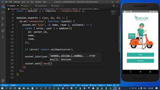 React Native Vendor Chat App 6  socketio react native amp node js [upl. by Lanor]