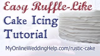 Easy RuffleLike Wedding Cake Icing Tutorial [upl. by Bakki]