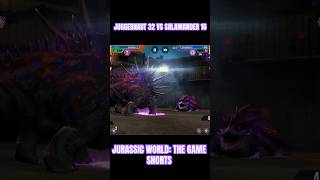 Juggernaut 32 vs Salamander 16  Jurassic World The Game Shorts [upl. by Eirrem]