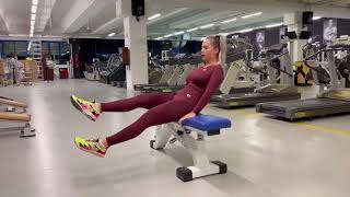 Veronika Havlik  Abs on Bench 🔥 [upl. by Notsirhc]