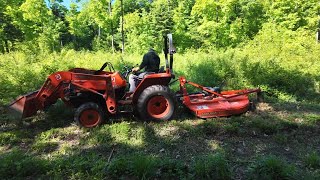 758 Finding A Home for the Eastonmade AXIS Wood Splitter Brush Hogging in the Forest firewood 4K [upl. by Nivaj]