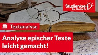 Analyse epischer Texte leicht gemacht  Deutsch verstehen mit dem Studienkreis [upl. by Remot]