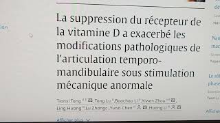 Effet de la vitamine D et de ses récepteurs sur la santé articulaire [upl. by Yulma]