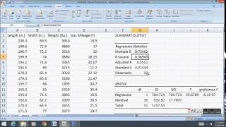 Multiple Linear Regression with Microsoft Excel [upl. by Ullman]