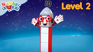 Blast Off  Full Episode  S2 E7  Numberblocks Level 2  Orange 🟠 [upl. by Darton]