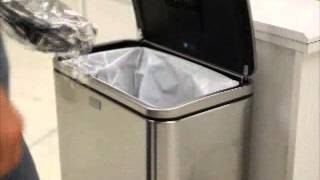 Simplehuman® Steel Bar Step Trash Can Brushed Stainless Steel  Product Review Video [upl. by Hegyera458]